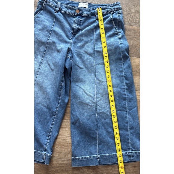 Lane Bryant Signature Fit Wide Leg Mid Rise Center Stitch Jeans Blue Denim Sz 14 - Picture 5 of 12